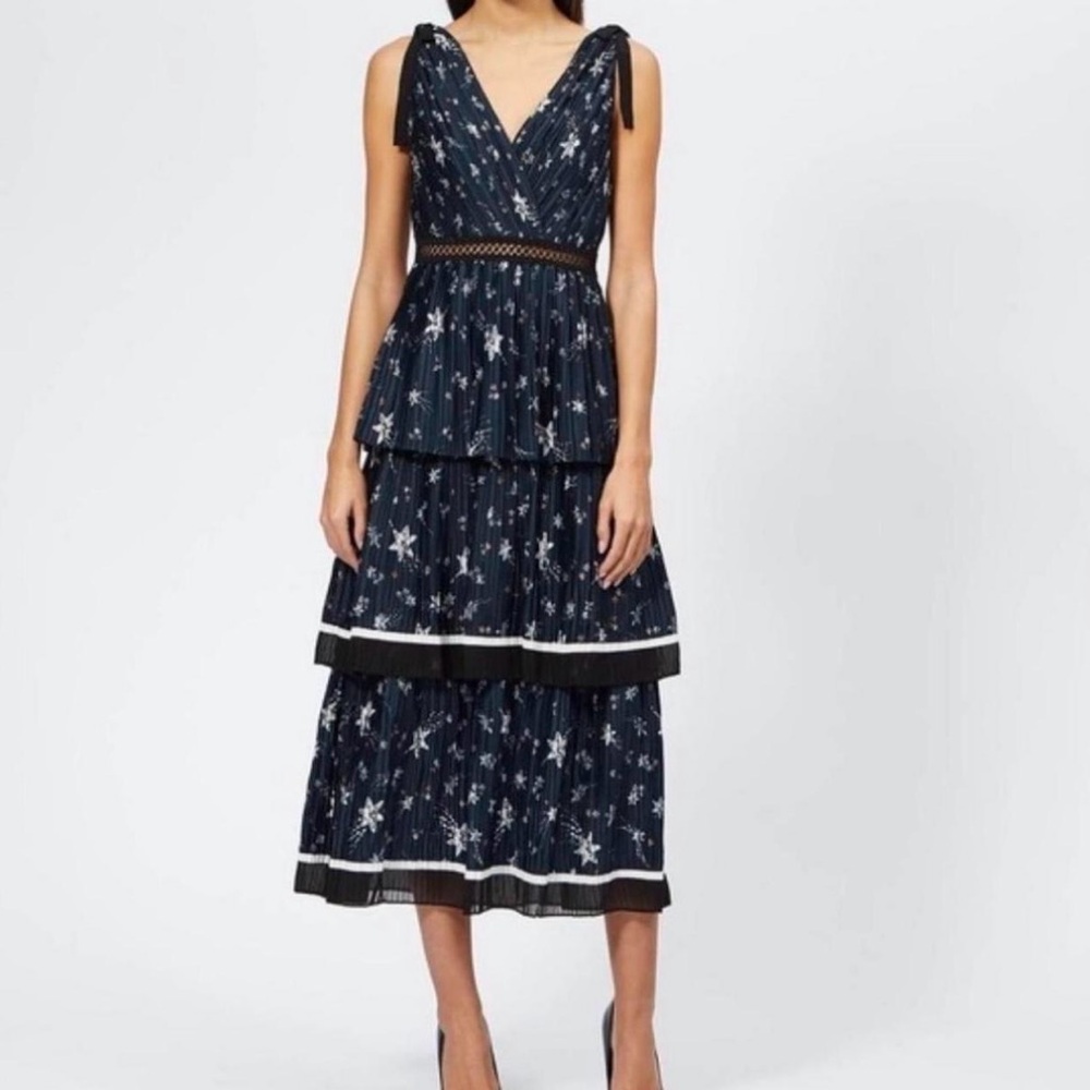 Self-Portrait Print Dress